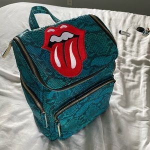 (AUTHENTIC) Snakeskin Rolling Stones Backpack